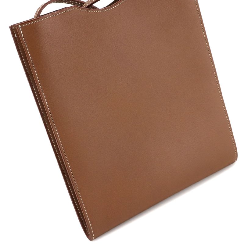 Hermes Onimaitou Shoulder Bag Pochette Evercolor Brown Onimaitou 90299346