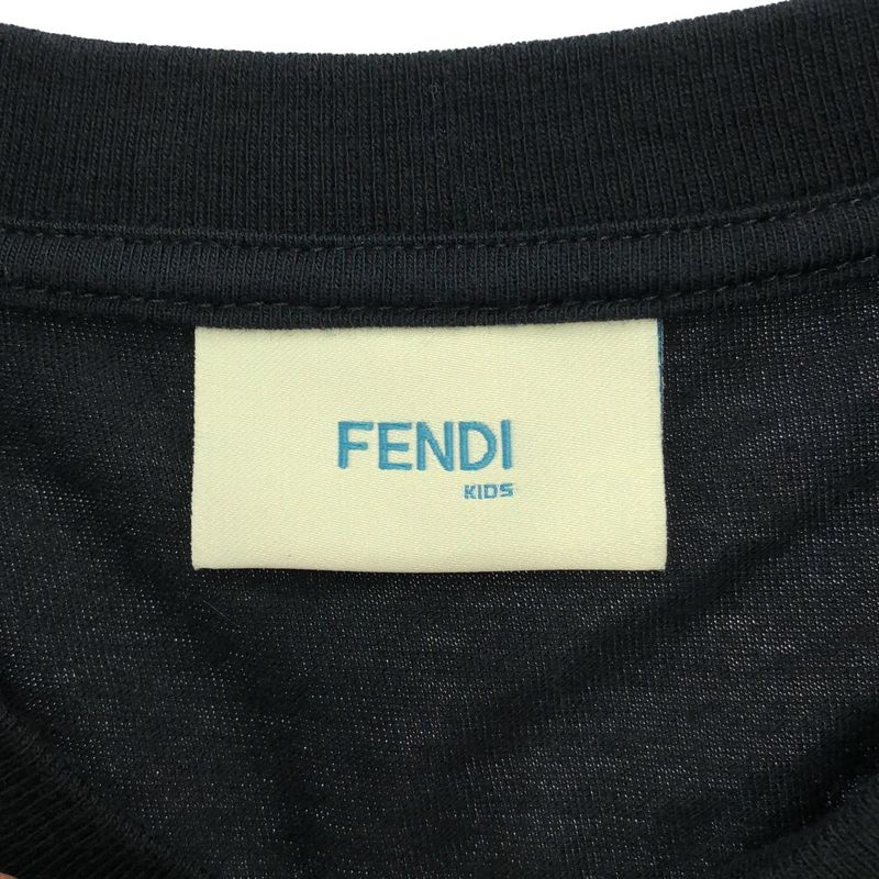 Fendi Kids Fendi Kids Ff Logo Cross Dress Jfb330 7aj Black 7a