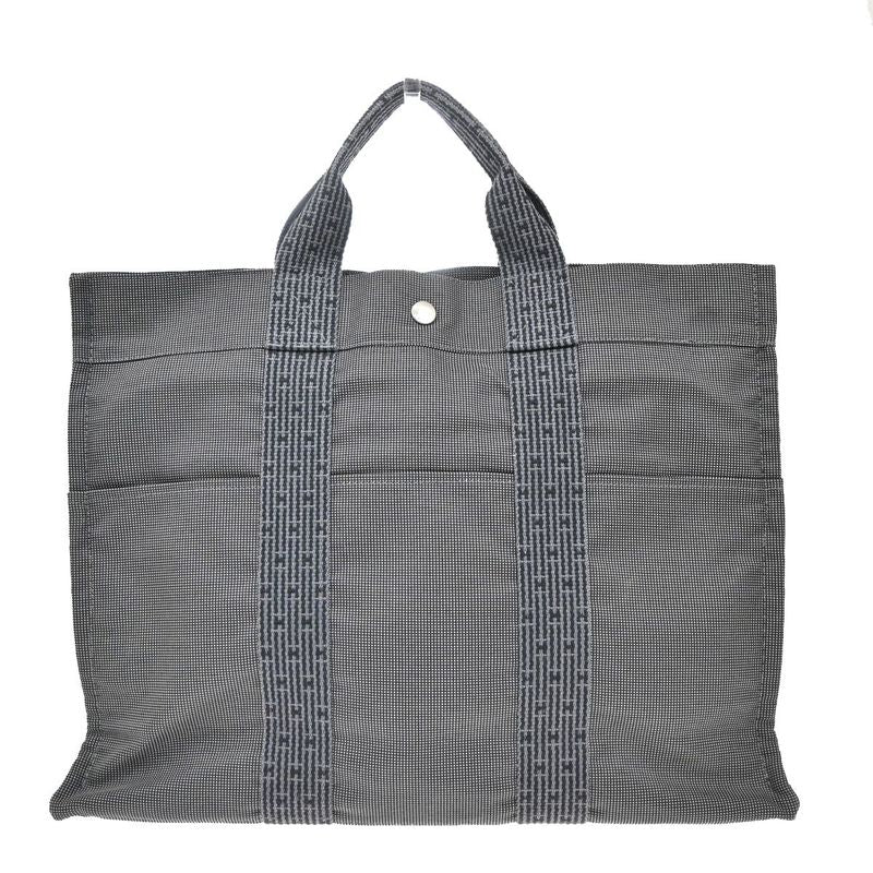 Hermes Her Line MM Hand Tote Bag Canvas Gray 38ka972