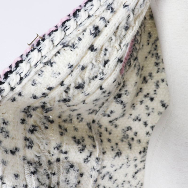 CHANEL 2021 21A P71038 Cashmere Blend Runway Wear Long Length Knit Vest Ecru