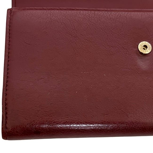 Chanel Bifold Long Wallet Bordeaux Burgundy Coco Mark A50070