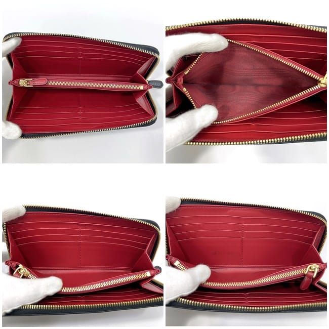 Prada Round Zipper Long Wallet Black NERO 1ml506 Wallet