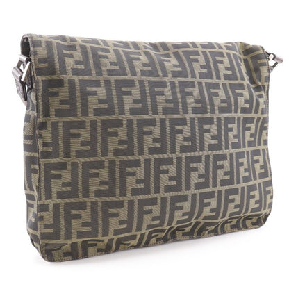 Fendi Zucca Nylon Canvas Brown Unisex Shoulder Bag