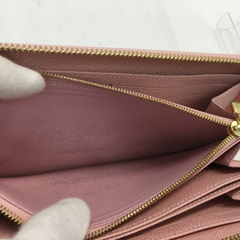 Louis Vuitton Zippy Wallet Damier Azur Rose Ballerine