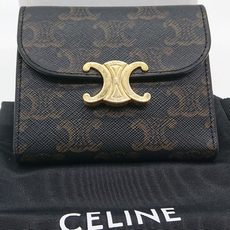 Celine Triomphe Folding Wallet Storage Bag With Box For Gift