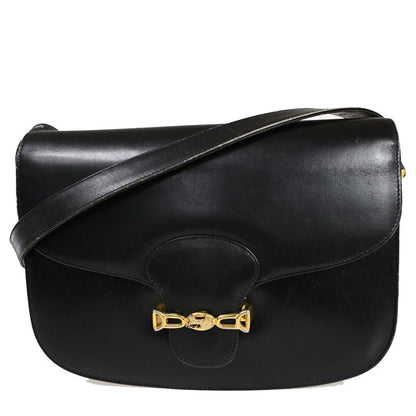 Celine Carriage Shoulder Bag Leather Black 67fa291