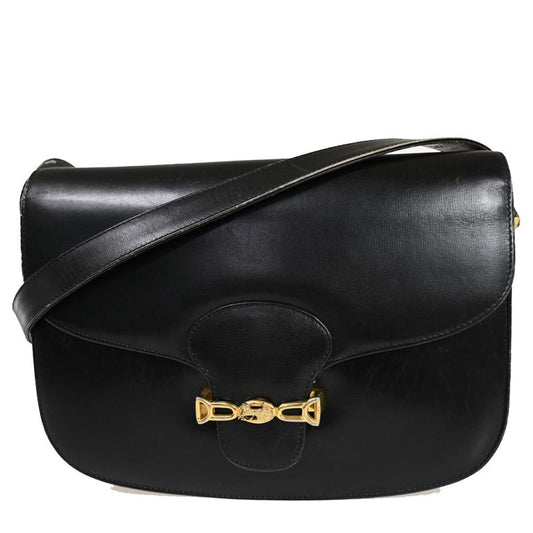 Celine Carriage Shoulder Bag Leather Black 67fa291
