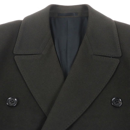 Christian DIOR Vintage 100% Cashmere Double Chester Coat Dark