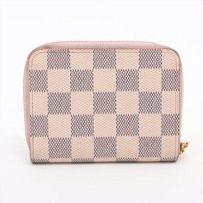 Louis Vuitton Damier Azure Zippy Coin Purse Coin Case Coin Case N60229 Ivory ×