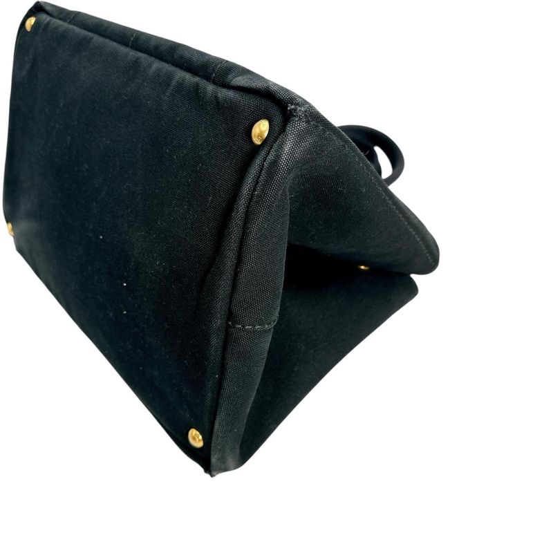 Prada Ibg 642 L-Size Canapa GM Tote Bag Black