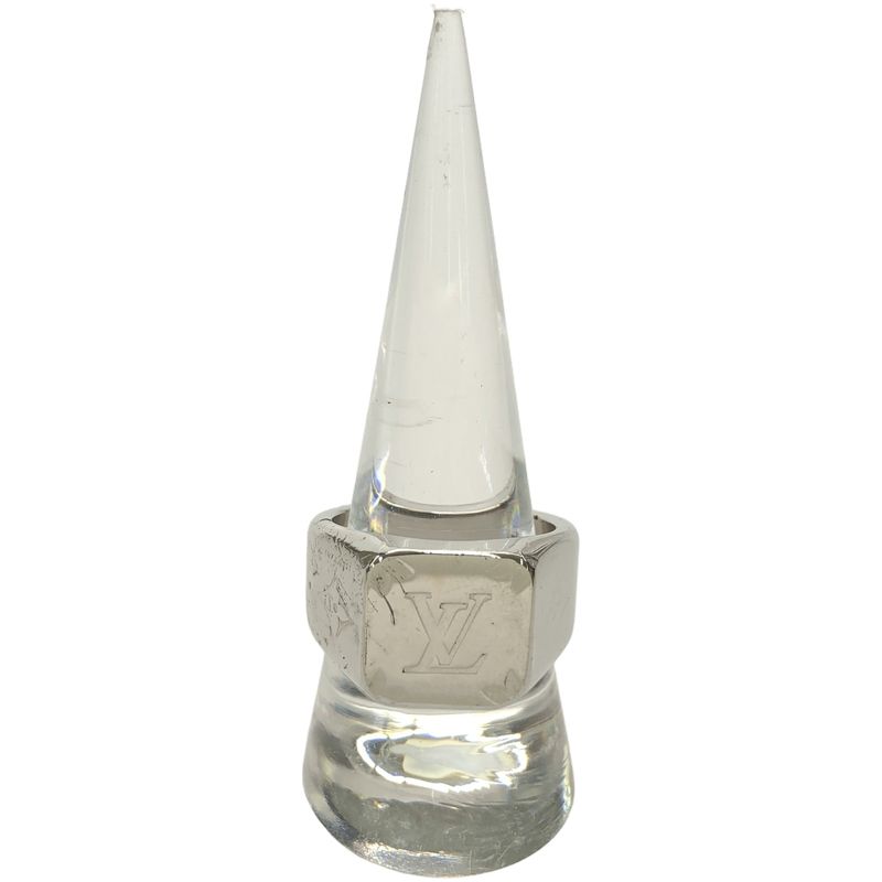 Louis Vuitton Monogram Signet Ring M62488 Silver L