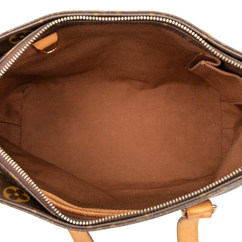 Louis Vuitton Monogram Cabas Piano Handbag Tote Bag M51148 Brown PVC Leather
