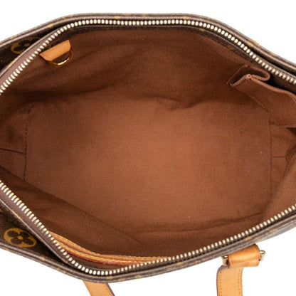 Louis Vuitton Monogram Cabas Piano Handbag Tote Bag M51148 Brown PVC Leather