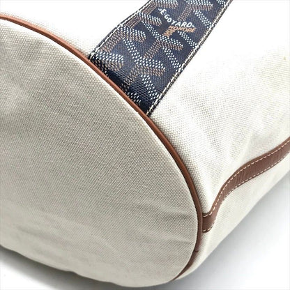 Goyard Bella la Reversible Tote Canvas Leather Navy Brown Natural