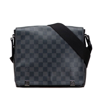 Louis Vuitton Damier Graphite District PM Crossbody Shoulder Bag N41028 Black