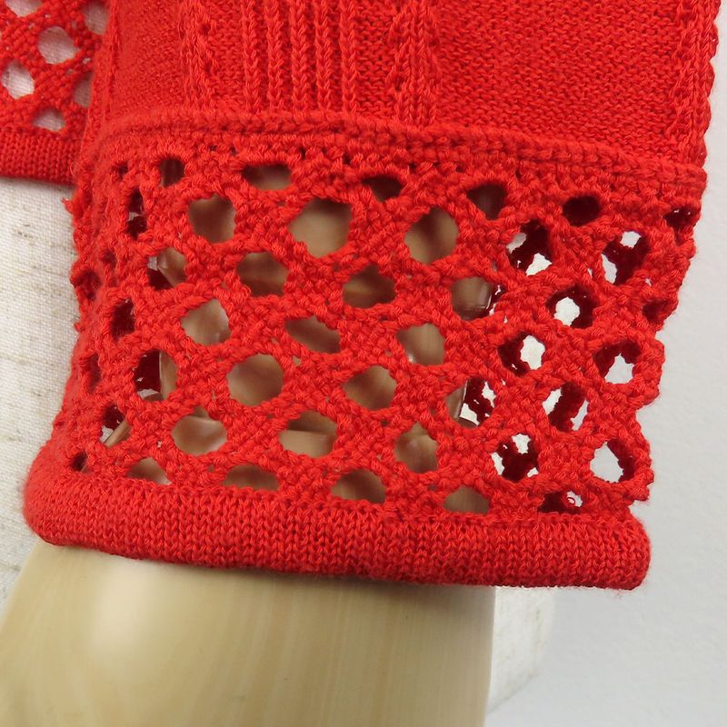 Christian Dior Cardigan M Cotton Rayon Red Knit Apparel Women Christian Dior