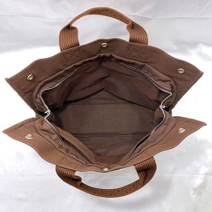 Hermes Tote Bag Tote MM Brown Her Line Excellent Condition