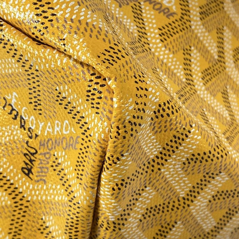 Goyard Saint Louis GM Yellow Leather Tote Bag