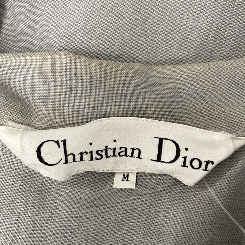 Dior/christian Dior Jacket Size M Women - Gray Long Sleeves / Linen / Spring