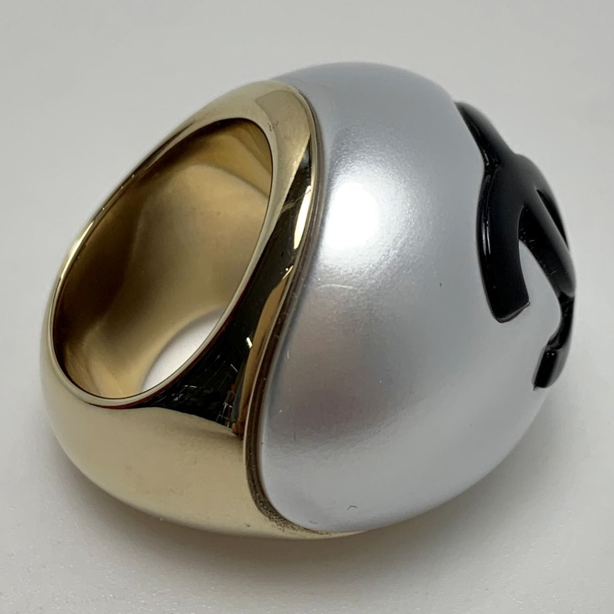 Chanel CC Mark Accessories Ring 25p Gold X Silver Size No 12