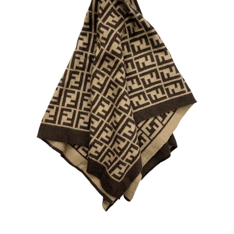 Fendi Kids Toy Doudou Bunny Rabbit Ff Logo Brown Fendi Kids