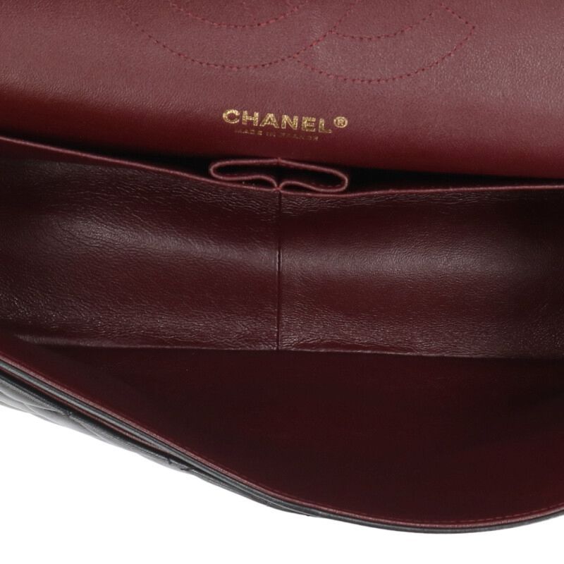 Chanel Deca Matelasse 30 Double Flap Lamb Skin Shoulder Bag Men's