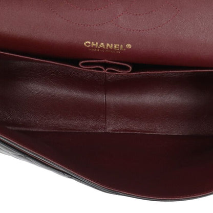 Chanel Deca Matelasse 30 Double Flap Lamb Skin Shoulder Bag Men's