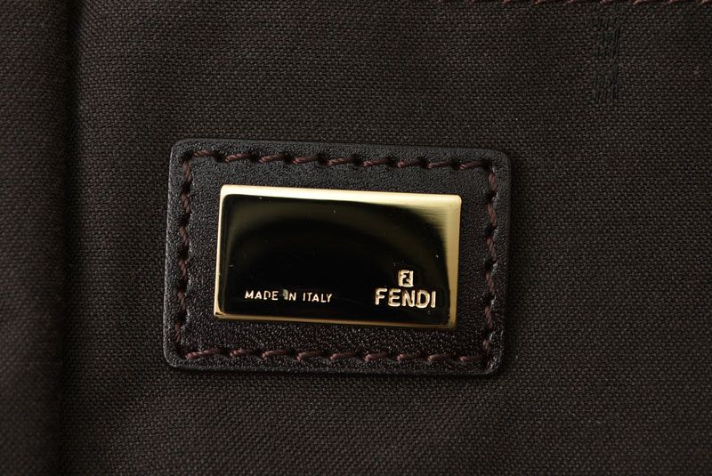 Fendi Tote Shopping Bag Zucchino Fendi Bag Zucca Pattern Brown
