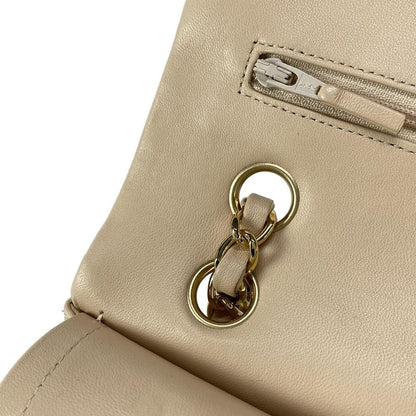 Chanel Shoulder Bag Double Flap Matelasse A01112 Beige Chain Shoulder/gold