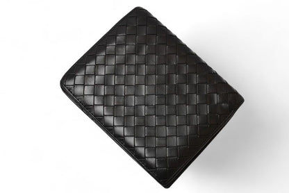 Bottega Veneta Wallet Bottega Veneta Fold Wallet Intrecciato Black 169731