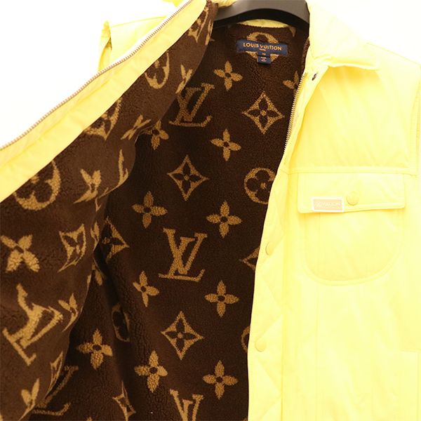 Louis Vuitton Down Vest Medium Boa Vccw02 Ca36929 Ladies Size 38 Lemon Yellow