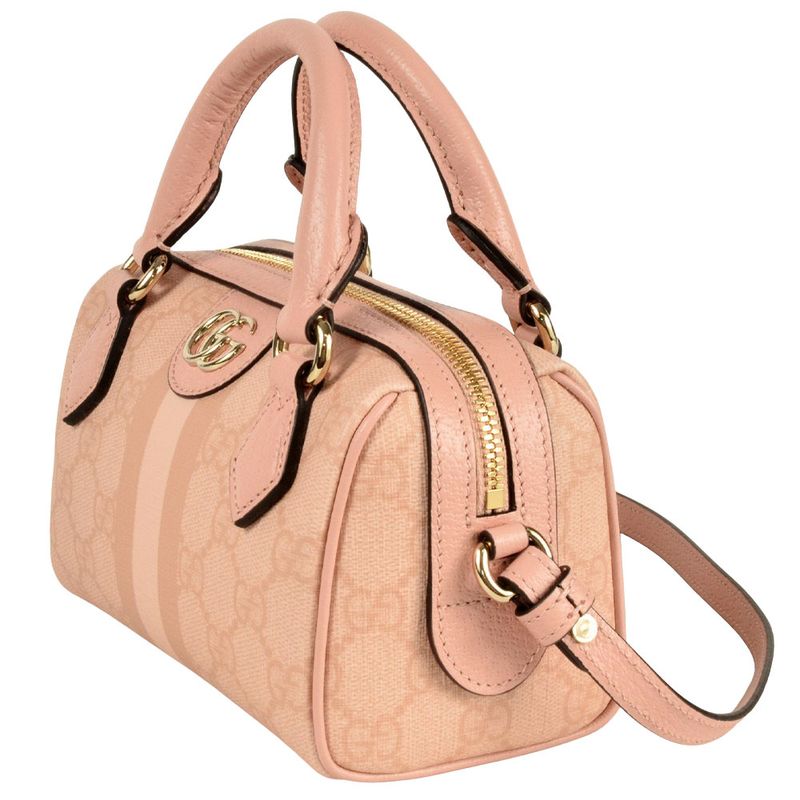 Gucci Ophidia Super Mini Handbag GG Supreme Canvas 781490 Pink Shoulder Bag