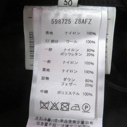 Gucci 598725 GG Jacquard Sideline Logo Hooded Down Coat Jacket Black 50 Made In