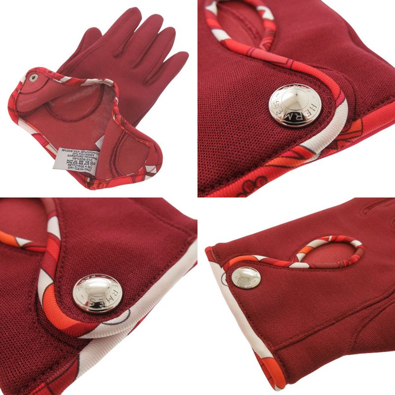 Hermes Selye Gloves Silk Cotton Dahl Cles Dd 0488 Hermes