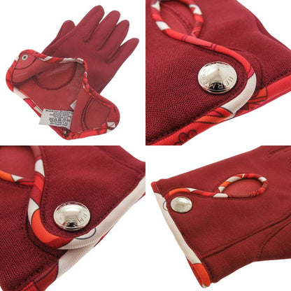 Hermes Selye Gloves Silk Cotton Dahl Cles Dd 0488 Hermes
