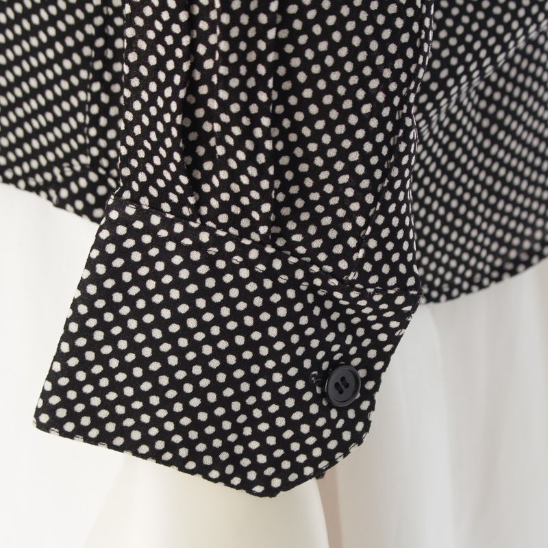 Celine Dotted Viscose Long Sleeved Shirt 20zx4178d Black