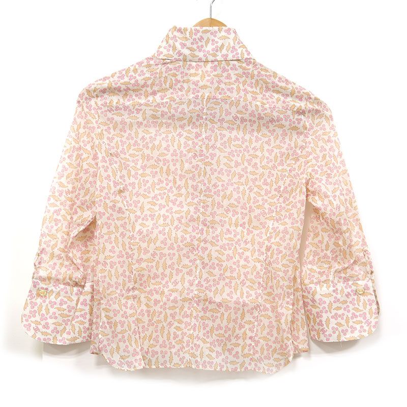 Chanel Cotton Shirt P23109 Size 34 Camellia Pattern