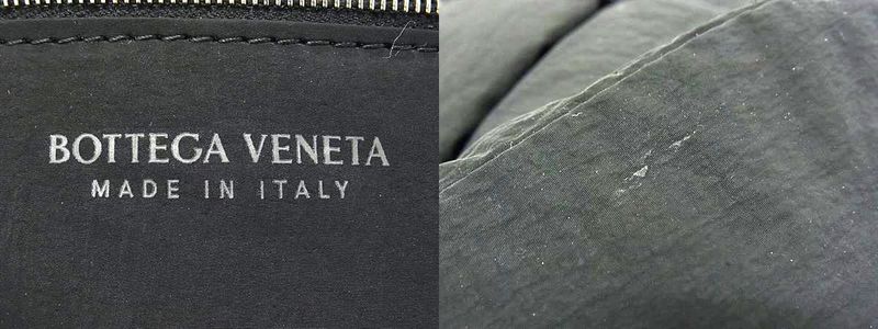 Bottega Veneta Maxi Intrecciato Nylon Cross Body Shoulder Bag Black Ff8842