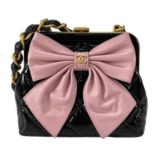 Chanel Shoulder Bag Matelasse Ap4028 Black And Pink Chain Shoulder / Vintage