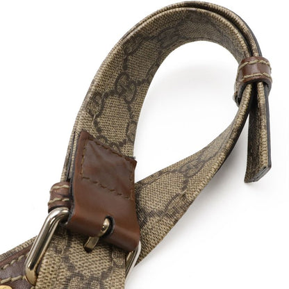 Gucci GG Supreme Shoulder Bag Crossbody Depth None PVC Leather Beige Dark Brown