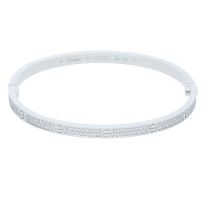 Cartier LOVE Bracelet Love Bracelet 18K White Gold Diamond Love Bracelet Men's