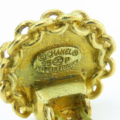 Chanel Earring Coco Mark Metal Gold Accessories 95P Plated Ladies Women Chanel