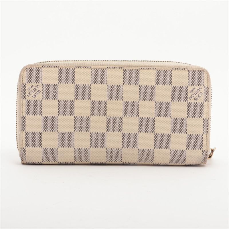 Louis Vuitton Damier Azure Zippy Wallet Round Zip Wallet Long Wallet N60019
