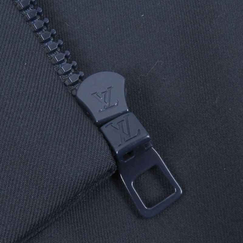 Louis Vuitton 100% Wool LV Icon Motif Zip Hoodie Blouson Navy 46 Made In Italy