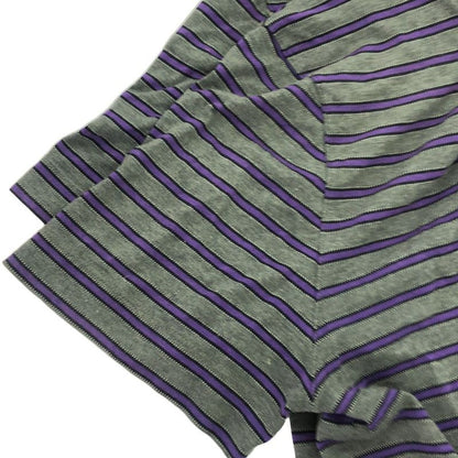 Louis Vuitton 12aw Striped Polo Shirt Gray Purple XS