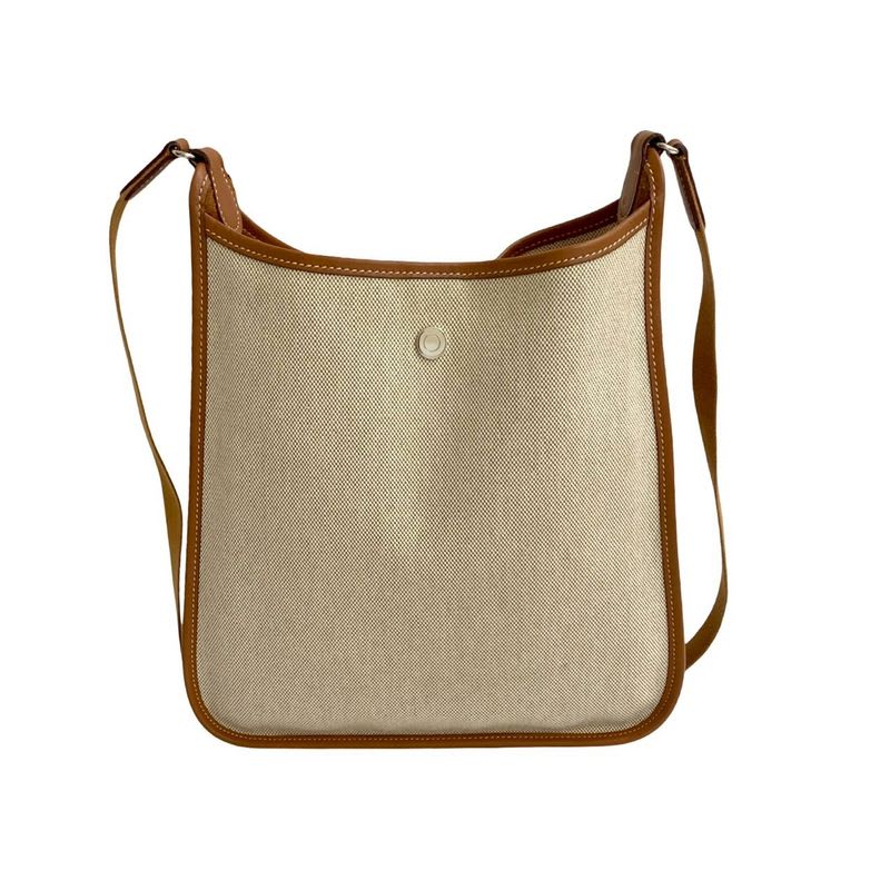 Hermes Hermes Vespa PM Toile Ash Buffalo Leather