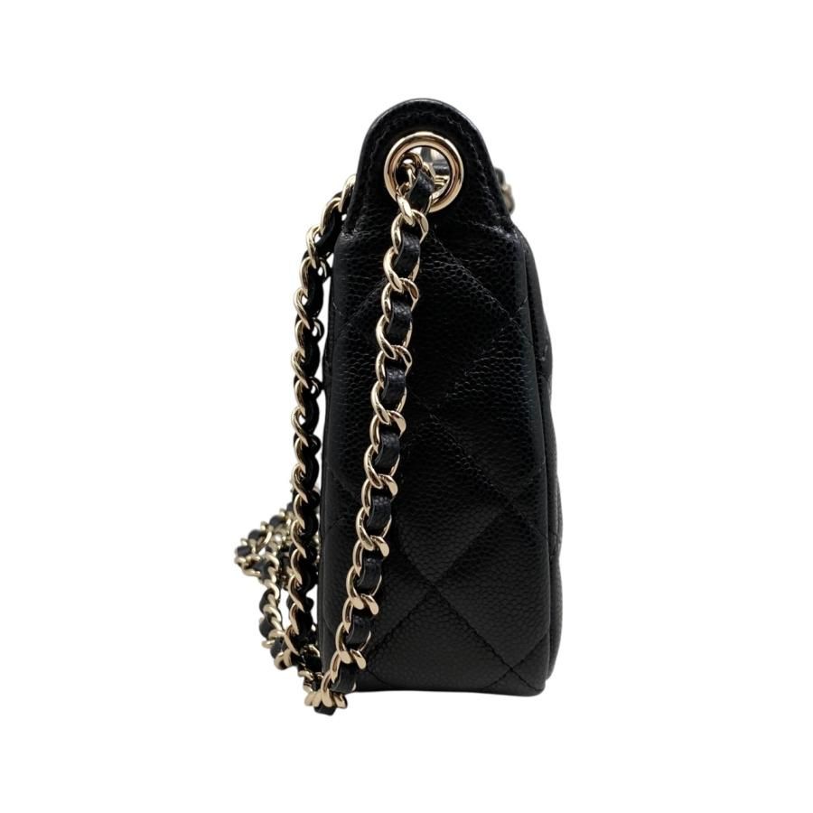 Chanel Shoulder Bag Classic Chain Clutch Mini Ap4704 Matelasse Caviar Skin Coco