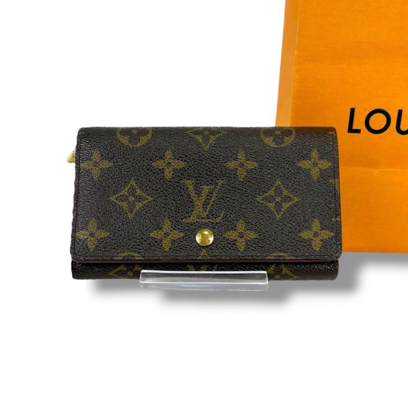 Louis Vuitton Monogram Leather Porte Monet Vier Trésor Bifold Compact Wallet