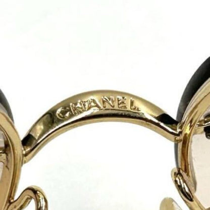 Chanel Vintage Sunglasses Rhinestone CC Logo Rimless Gradient Gold Y2K