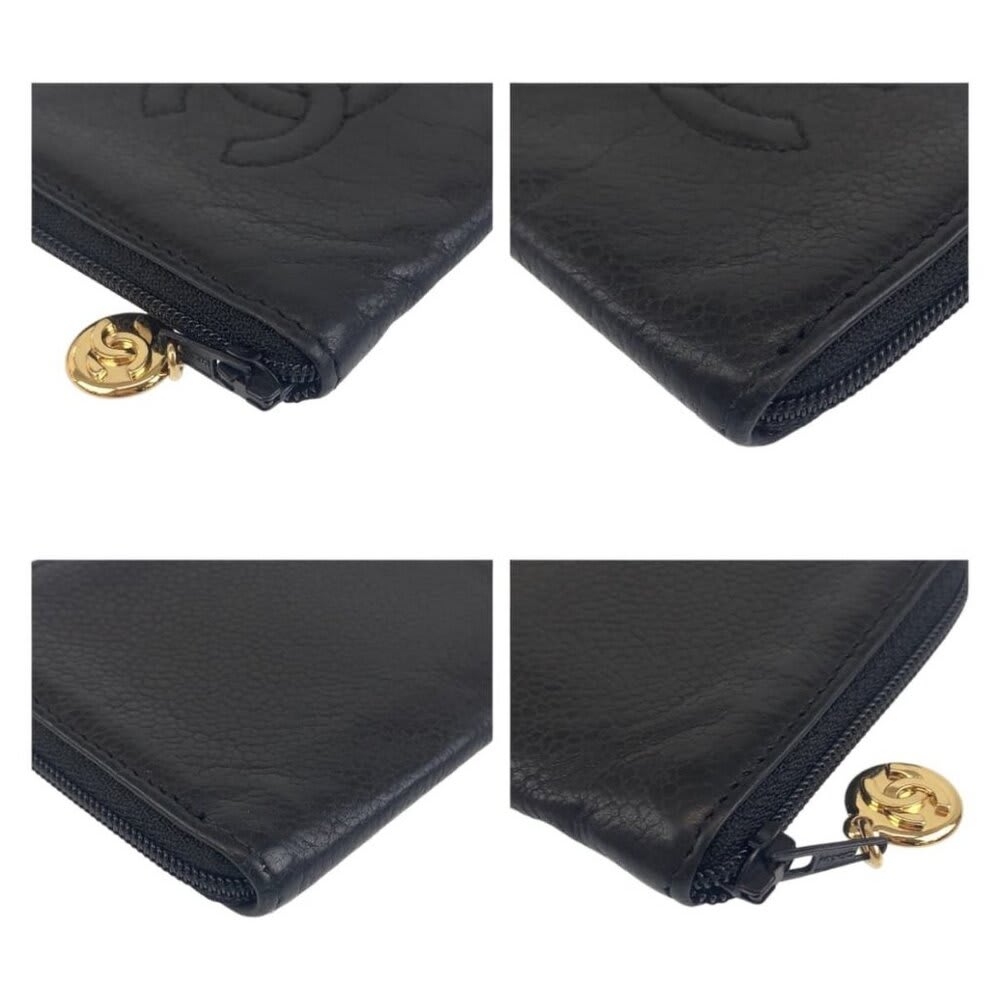 Chanel CC Vintage Caviar Timeless Coin Purse Pouch Key Chain Charm Bag